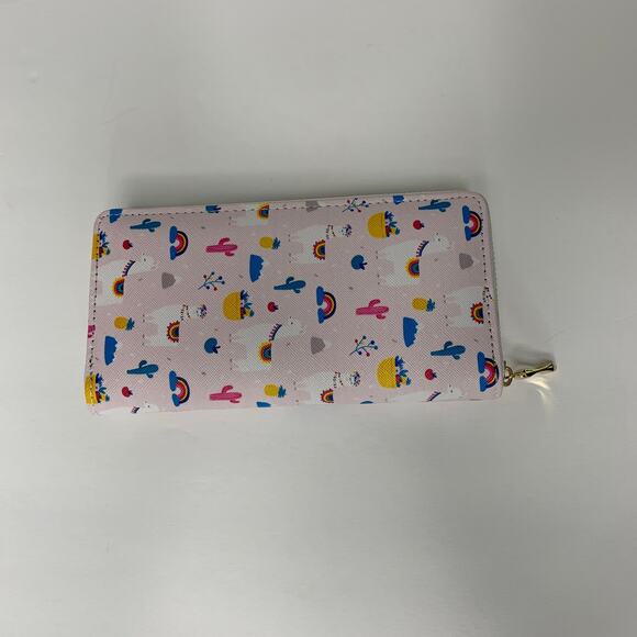 Llama Cactus Rainbow Wallet Kidcore Colorful - Picture 4 of 5